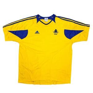 Adidas Sri Pahang FC Football Home Jersey Yellow Navy 2007 Size XL Blokecore